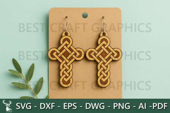 Celtic Cross Earrings Laser Cut: A Faithful Design for Embroidery Projects