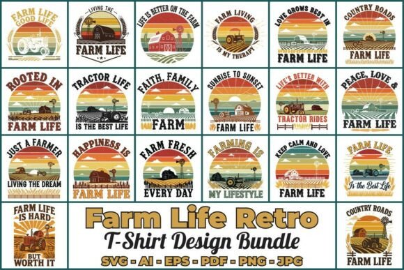 Farm Life Retro T-Shirt Design Bundle Review: Practical Embroidery Insights