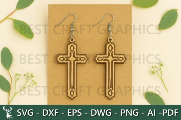 Grace Cross Wood Earrings: A Faithful Embroidery Design for Real Projects