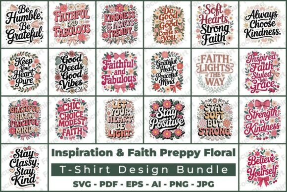 Inspiration Faith Preppy Floral Bundle Review for Real Projects