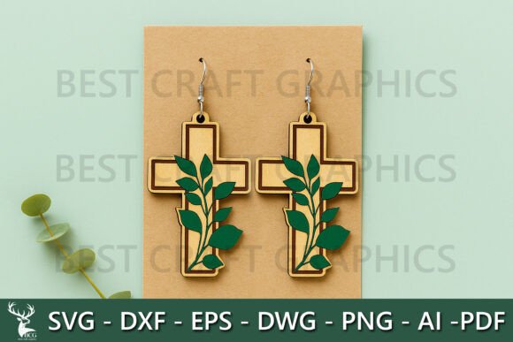 Leaf Cross Earrings Laser Cut Review for Real Embroidery Projects