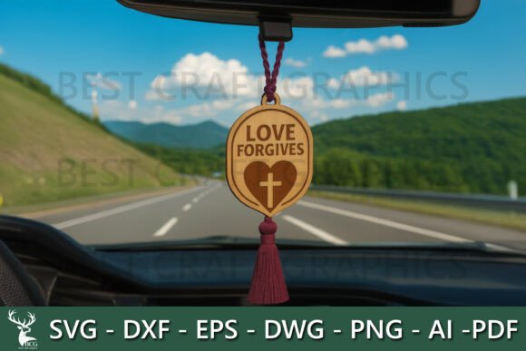 Love Forgives Laser Car Hanger Design Review