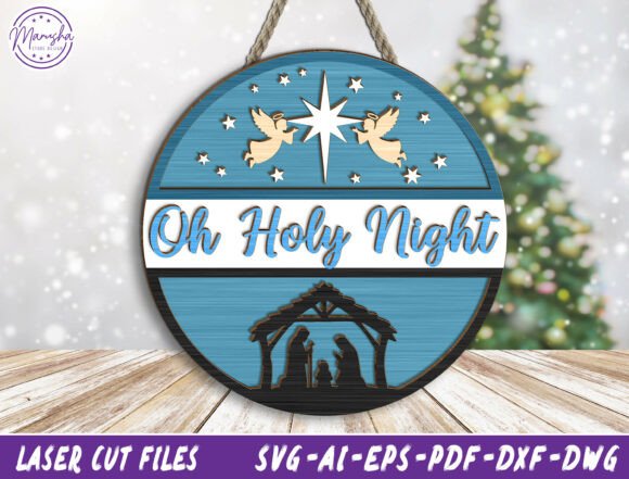 Oh Holy Night Door Hanger SVG Review for Real Embroidery Projects