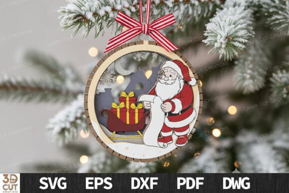 Santa Sleigh Layered Christmas Ornament Review for Real Projects